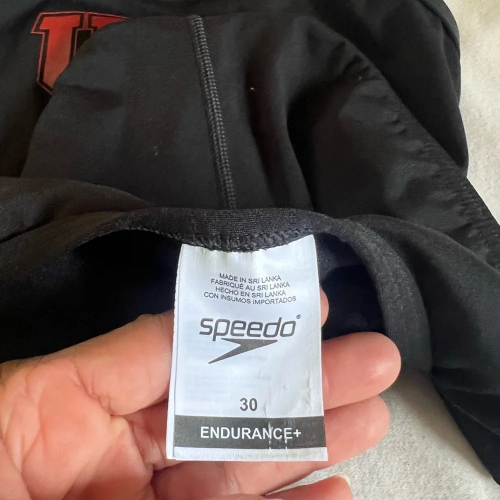 Speedo Endurance Black Cross Back Swimsuit Size 30